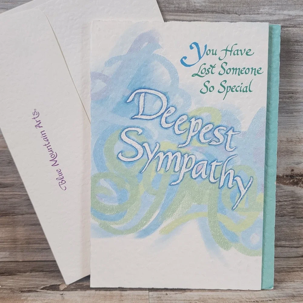 Blue Mountain Arts Deepest Sympathy Card Donna Fargo Handmade Paper w/ Envelope